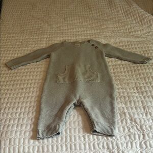 Carter's Cozy Gray Knit Footie One Piece